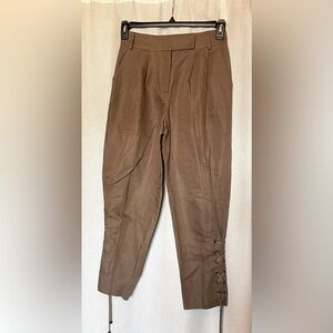 M Missoni flat front trouser with lace up ties at ankle